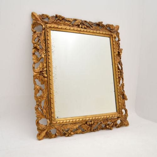 Antique French Carved Gilt Wood Mirror
