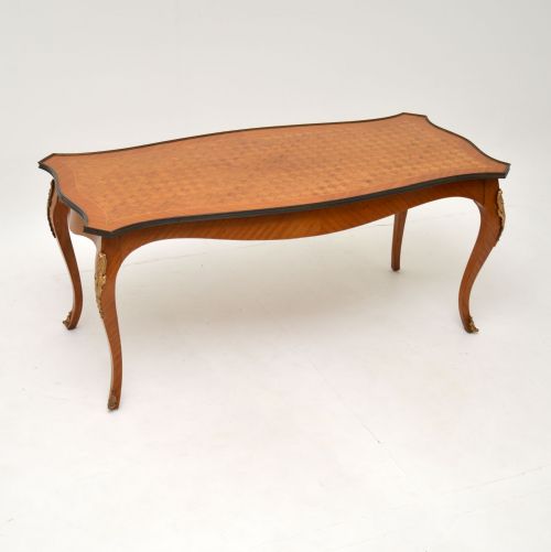 Antique French Inlaid Parquetry Coffee Table