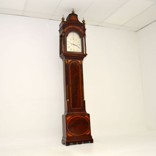 Antique Georgian Period Mahogany Long Case Clock by Richard Reeves