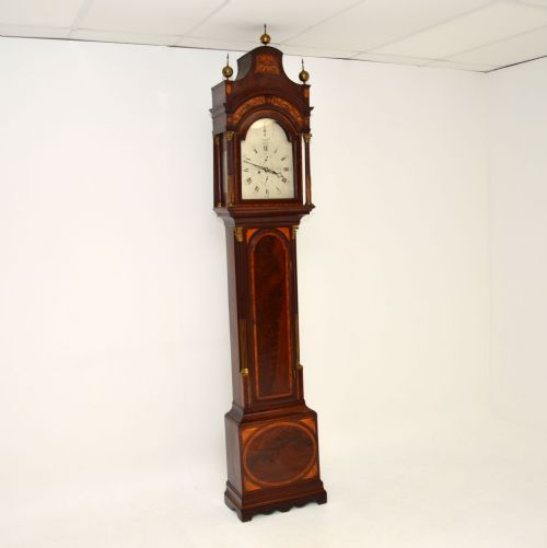 fig 1. Antique Georgian Period Mahogany Long Case Clock by Richard Reeves