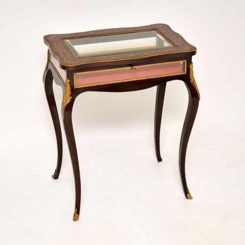 Antique French Inlaid Rosewood Bijouterie Display Table
