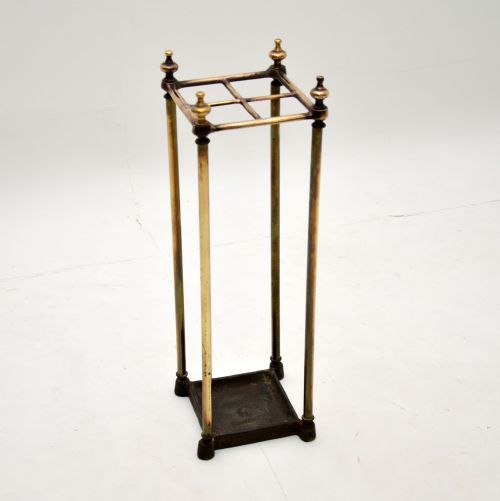 Antique Victorian Brass Umbrella Stand

