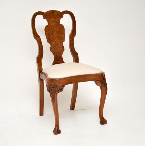 fig 1. Antique Burr Walnut Dining Table & Chairs