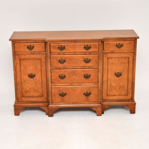 fig 1. Small Antique Burr Walnut Breakfront Sideboard