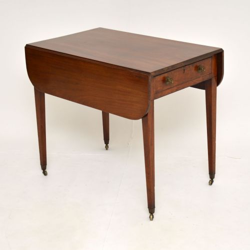 Antique Georgian III Mahogany Drop Leaf Pembroke Table