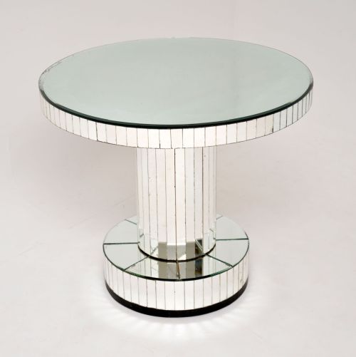 fig 1. Original Art Deco Period Mirrored Glass Occasional Table