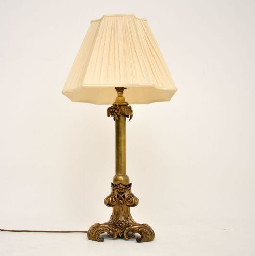 fig 1. Antique Victorian Brass Table Lamp