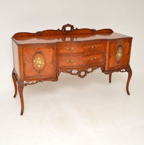 Antique French Inlaid King Wood Sideboard
