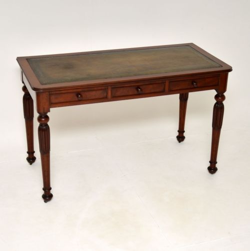 Antique William IV Mahogany Leather Top Writing Table