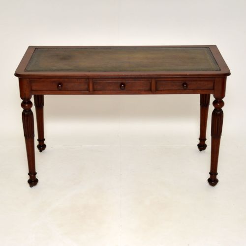 fig 1. Antique William IV Mahogany Leather Top Writing Table