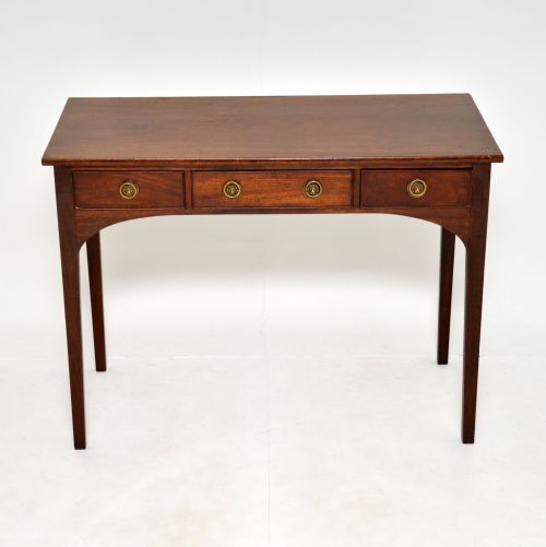 fig 1. Antique Georgian III Period Mahogany Side Table