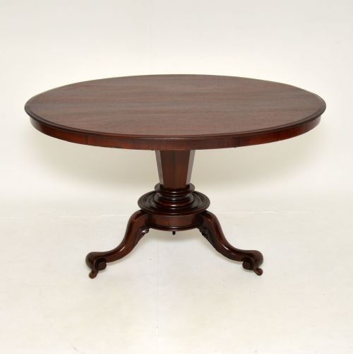 Antique Early Victorian Mahogany Tilt Top Table