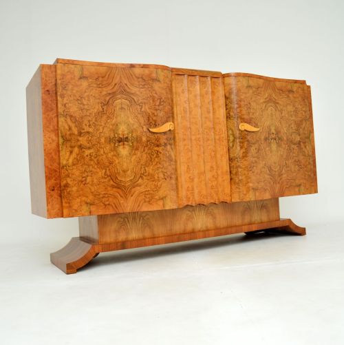 fig 1. 1930's Art Deco Burr Walnut Sideboard by Hille