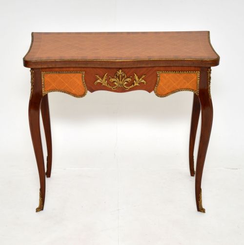 fig 1. Antique French Inlaid Parquetry Card Table