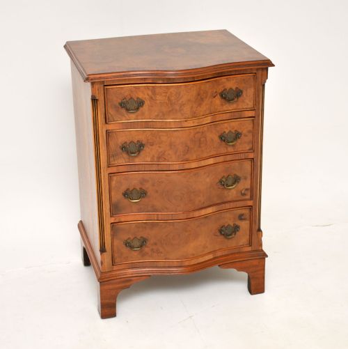Antique Burr Walnut Serpentine Chest of Drawers