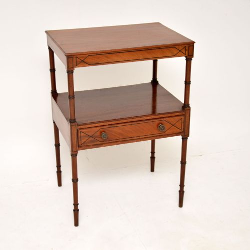 Antique Georgian Mahogany Two Tier Side Table
