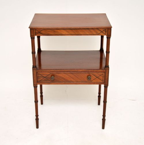 fig 1. Antique Georgian Mahogany Two Tier Side Table