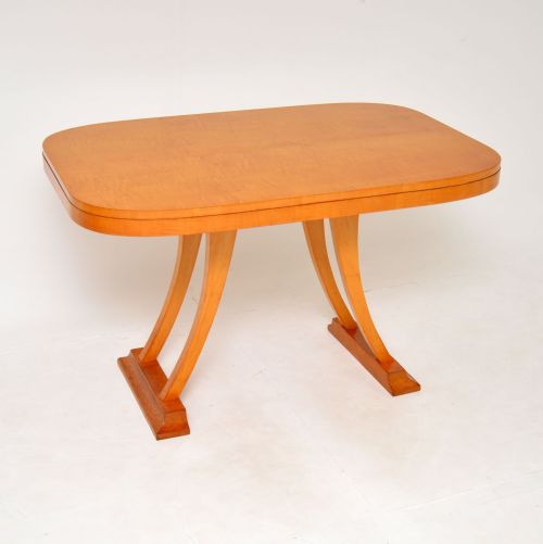 1930'S Swedish Art Deco Satin Wood Dining Table