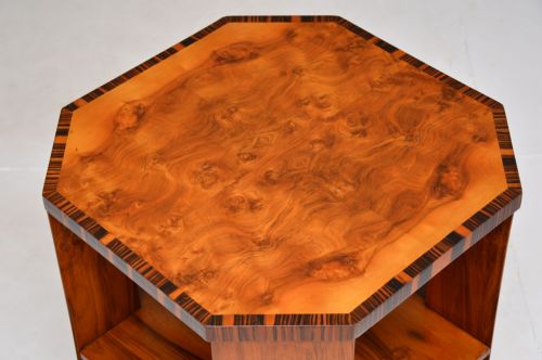 fig 1. 1930's Art Deco Burr Walnut Occasional Table