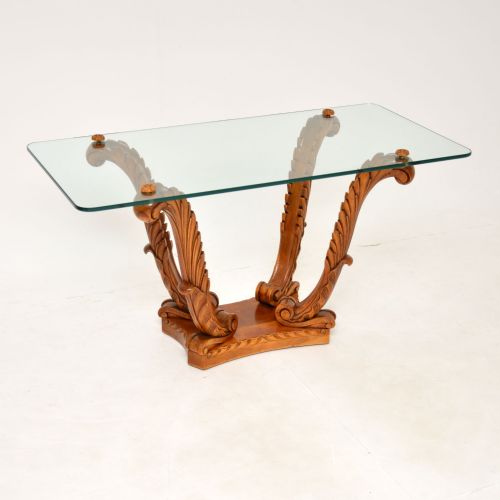 fig 1. Antique Carved Satin Wood Coffee Table by Hille