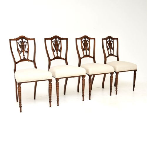 Set of Four Antique Victorian Mahogany Dining Chairs
