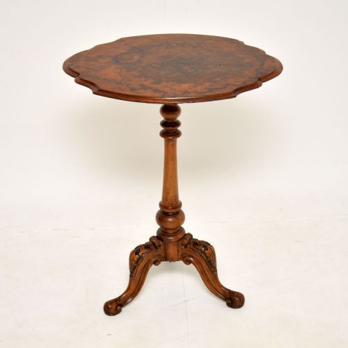 fig 1. Antique Victorian Burr Walnut Occasional Table