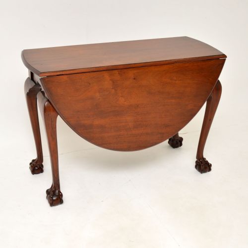 Antique Victorian Drop Leaf Mahogany Dining Table