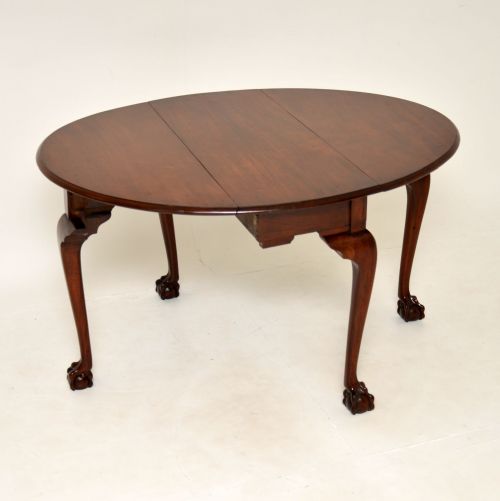 fig 1. Antique Victorian Drop Leaf Mahogany Dining Table