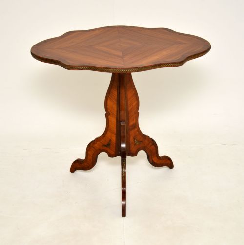 fig 1. Antique French Inlaid King Wood Side Table
