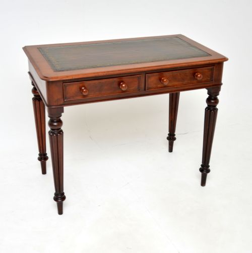 Antique William IV Mahogany Leather Top Writing Desk