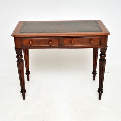 fig 1. Antique William IV Mahogany Leather Top Writing Desk