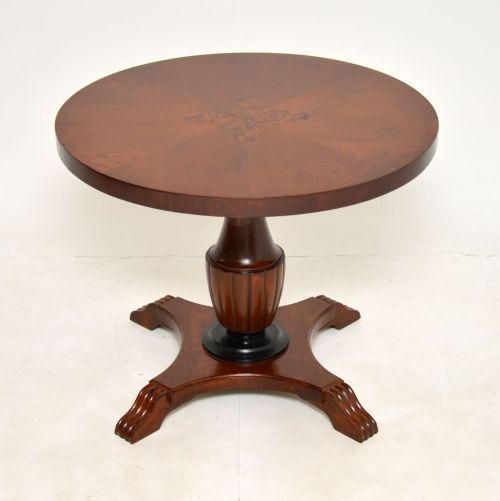 Antique Swedish Biedermeier Walnut Coffee Table
