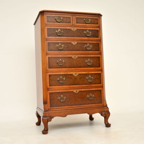 Antique Burr Walnut Chest of Drawers by Waring & Gillow