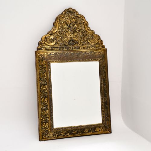 fig 1. Antique Victorian Brass Mirror
