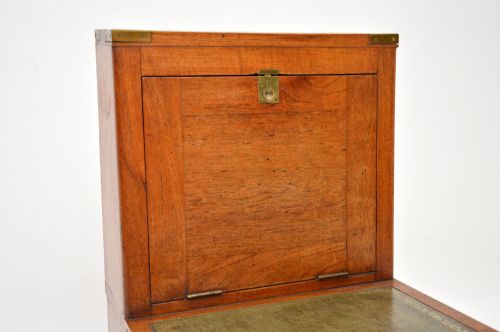 fig 1. Pair of Matched Antique Oak Military Campaign Locker Cabinets