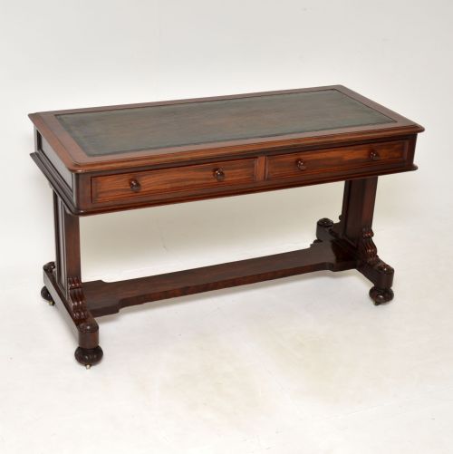 Antique William IV Mahogany Leather Top Writing Table
