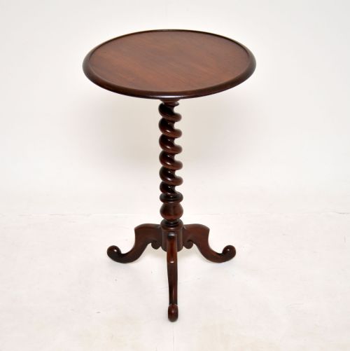 Antique Victorian Mahogany Barley Twist Side Table