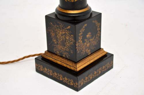 fig 1. Antique Neo Classical Style Tole Table Lamp