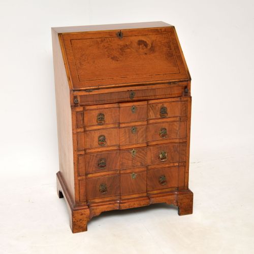 Antique Burr Walnut Writing Bureau by James Shoolbred
