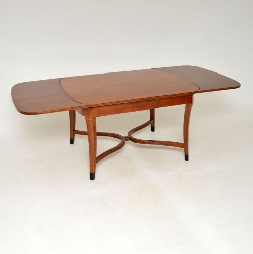 fig 1. Antique Swedish Biedermeier Satin Birch Dining Table