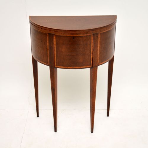 Antique Sheraton Inlaid Mahogany Work Table