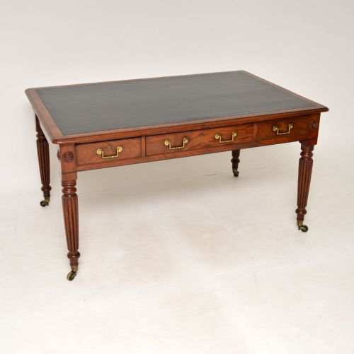 Antique William IV Mahogany Partners Desk