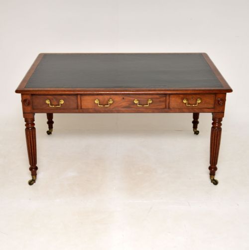 fig 1. Antique William IV Mahogany Partners Desk