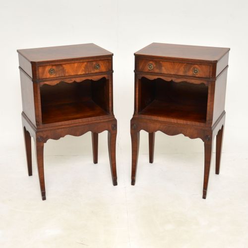 Pair of Antique Mahogany Bedside Cabinets