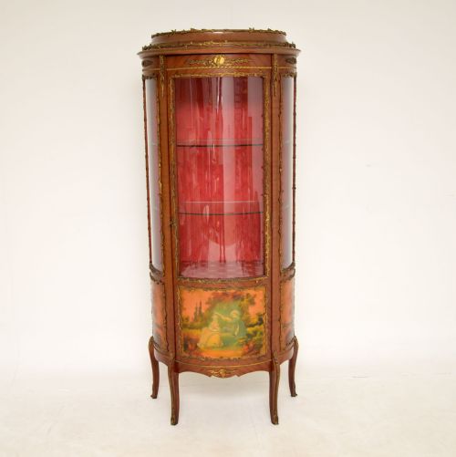 fig 1. Antique French Style Ormolu Mounted Display Cabinet