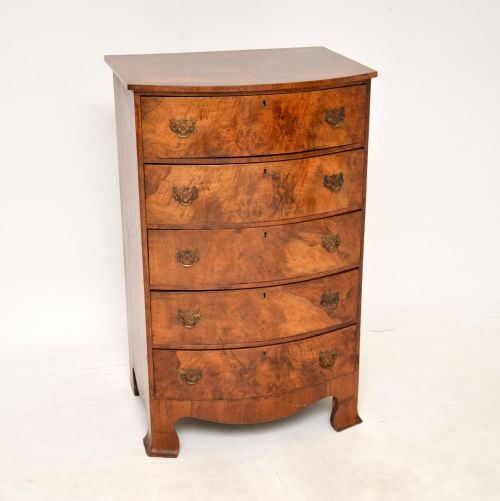 Antique Edwardian Burr Walnut Chest of Drawers