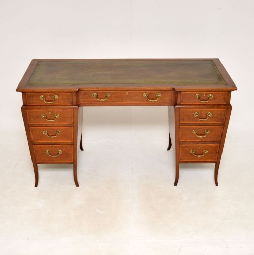 fig 1. Antique Edwardian Inlaid Mahogany Desk