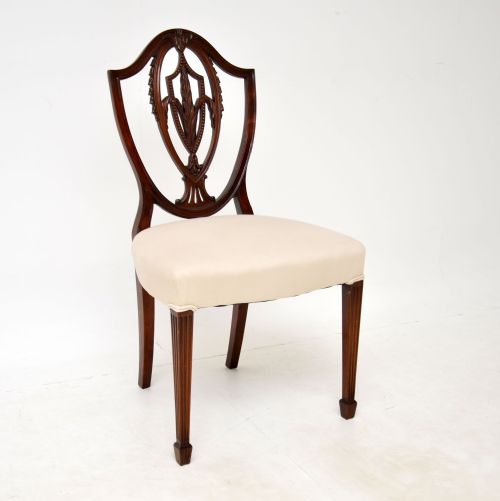 fig 1. Set of 10 Antique Hepplewhite Style Mahogany Dining Chairs