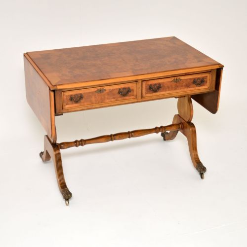 Antique Burr Walnut Sofa Table