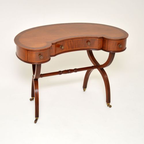 Antique Regency Style Mahogany Kidney Dressing Table